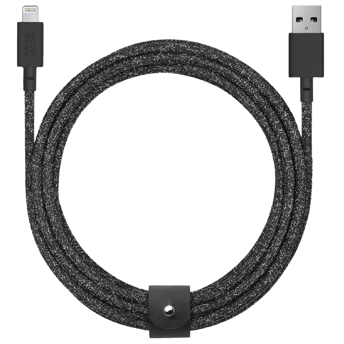 Кабель Native Union BELT CABLE, USB-A/LIGHTNING, длина 3м., черный космос