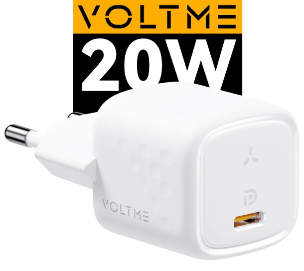 Сетевое зарядное устройство VOLTME Revo 20C Mini PD 20W Вт USB Type-C, белый