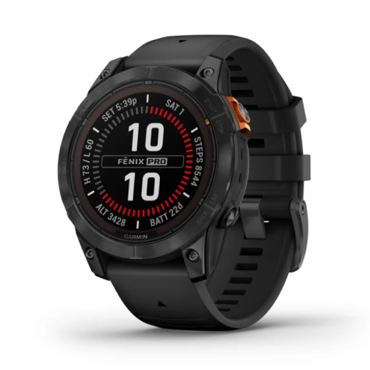Умные часы Garmin Fenix 7 Pro Solar Edition Slate Gray with Black Band