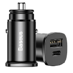Автомобильное зарядное устройство Baseus USB-A/USB-C, 30W, черный