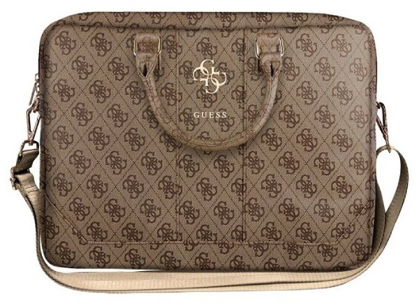 Сумка Guess для MacBook 15" 4G Bag with Big metal logo, коричневый