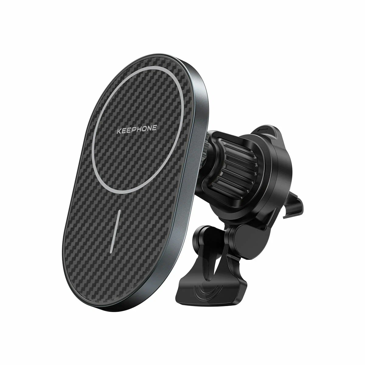 Автомобильный держатель Keephone KEVLARTAP Magsafe с беспроводной зарядкой, Черный