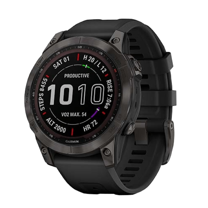 Умные часы Garmin Fenix 7 Sapphire Solar Black DLC Titanium Black Band