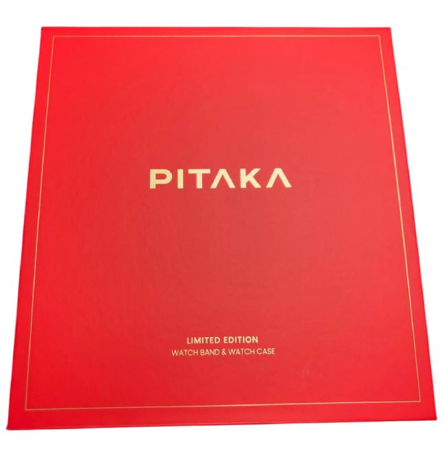 Комплект: браслет PITAKA Carbon Fiber серия Retro для Apple Watch 38/40/41/42/44/45/49 mm + чехол Pitaka для Apple Watch Ultra 49 mm