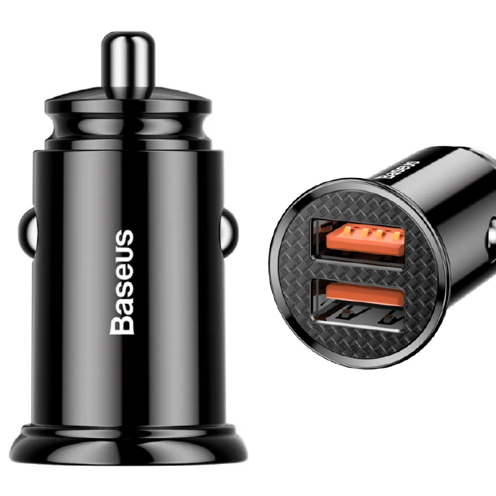 Автомобильное зарядное устройство Baseus 2 USB-A, 30W, черный