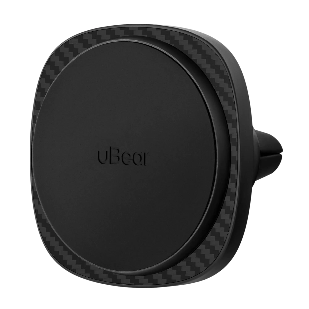 Автомобильный держатель uBear Way Magnetic Car mount with Wireless Charging Kevlar, чёрный