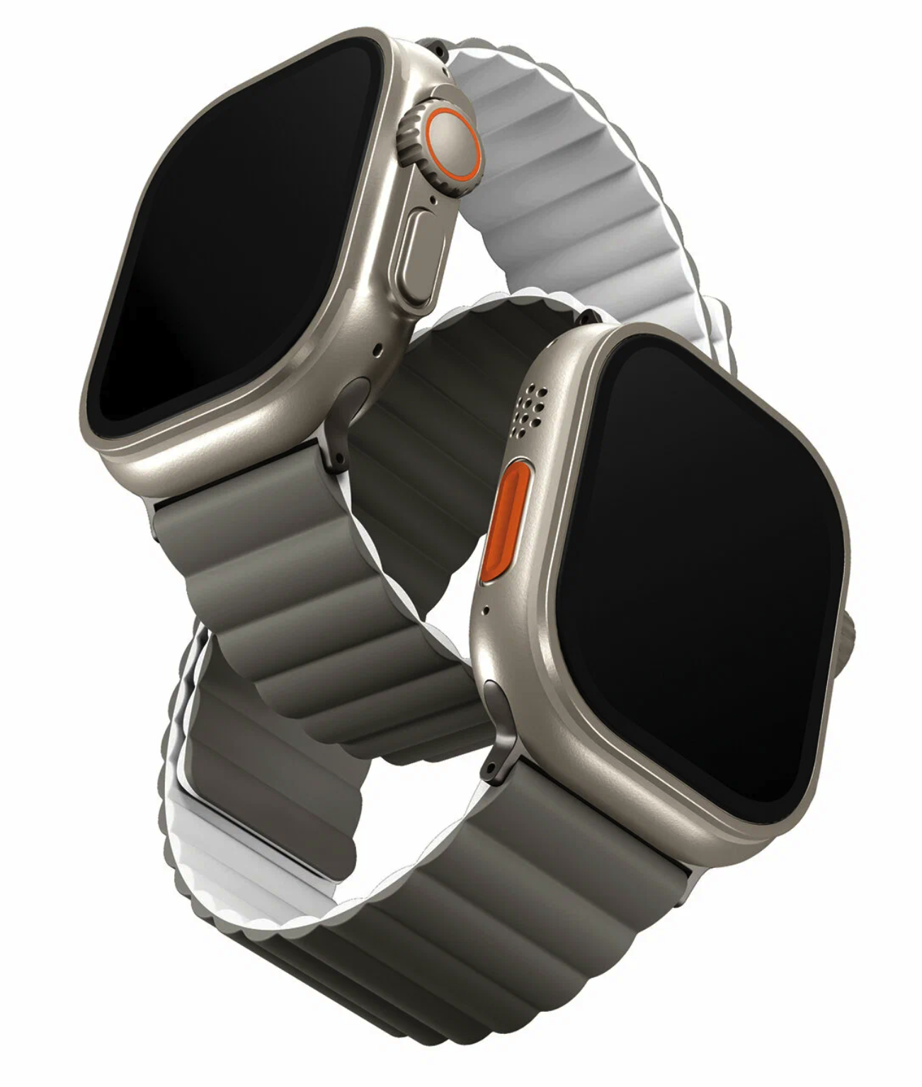 Ремешок для Apple Watch 42/44/45/49 мм силиконовый, серый