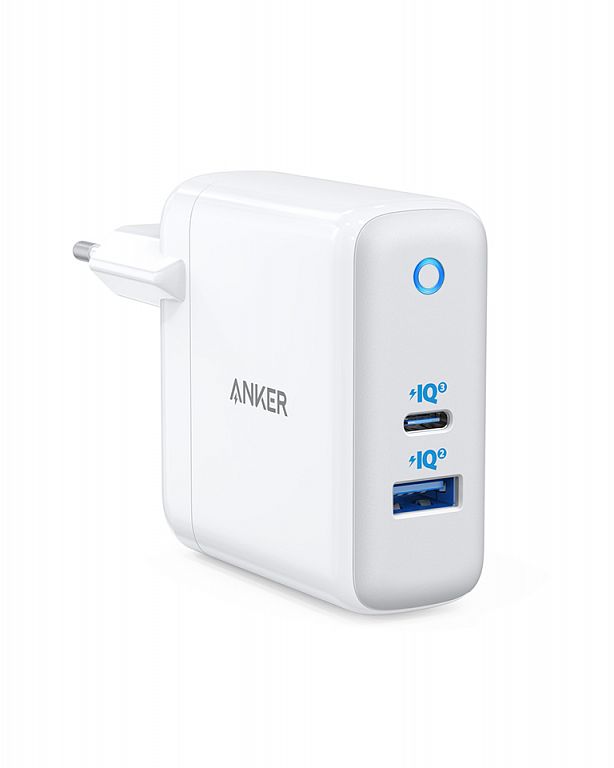 Сетевое зарядное устройство Anker PowerPort+ Atom III 15W USB-A/USB-C, 45W, белый