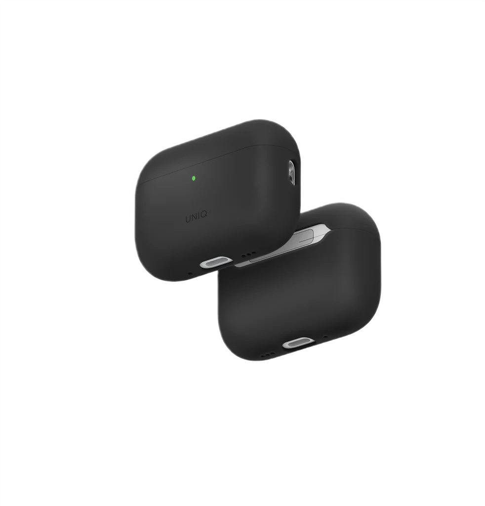 Чехол Uniq для Airpods Pro 3 LINO Liquid silicone with handstrap Charcoal Grey