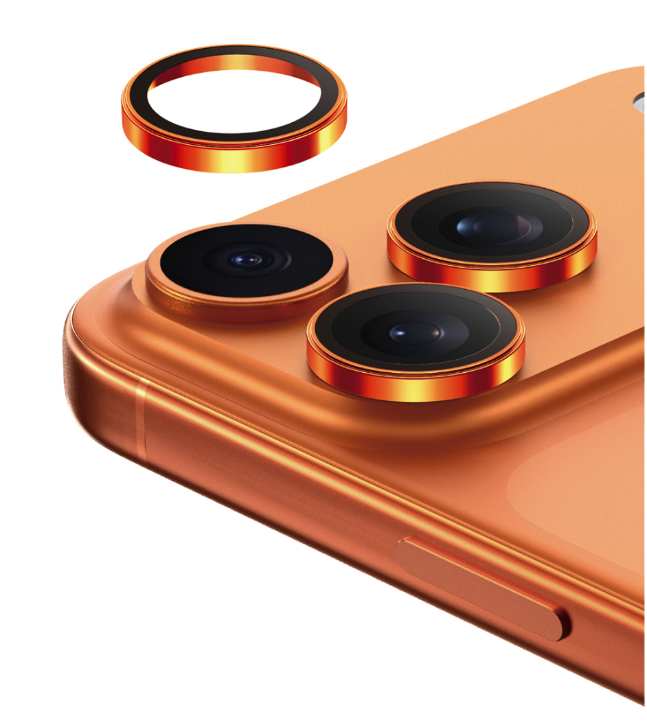 Защитные линзы Keephone 3D-Spiral Maria Glitter на камеру iPhone 17 Pro Max, Orange Защитные линзы Keephone 3D-Spiral Maria Glitter на камеру iPhone 17 Pro Max, Orange