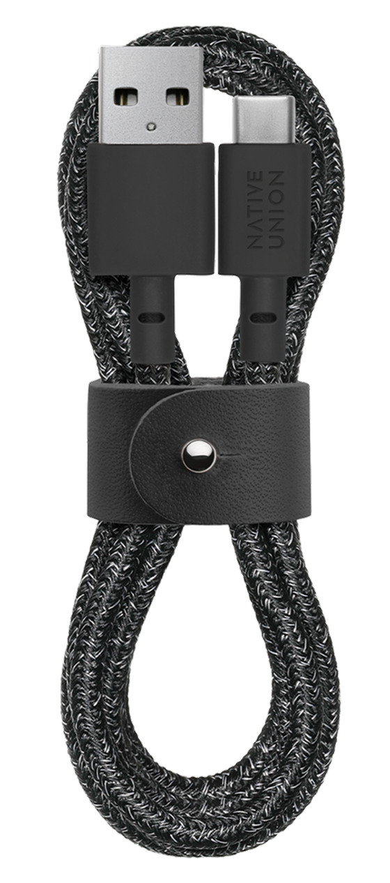 Кабель Native Union BELT CABLE, USB-A/USB-C 1,2м., черный космос