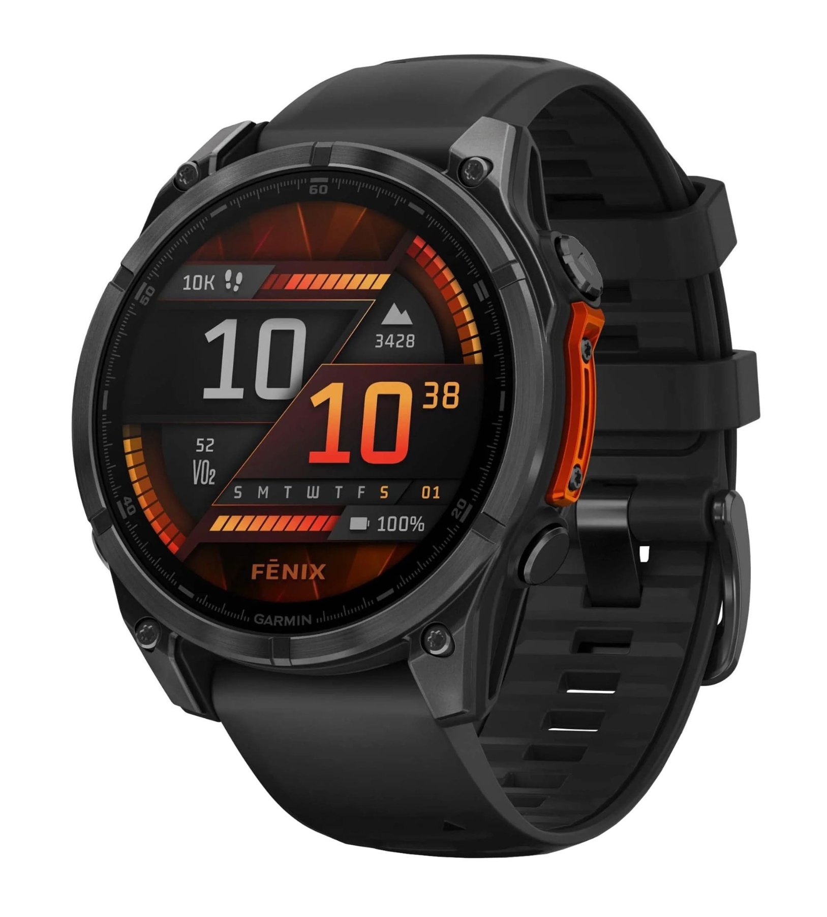 Умные часы Garmin Fenix 8, 47 мм, AMOLED, Slate Gray with Black silicone band