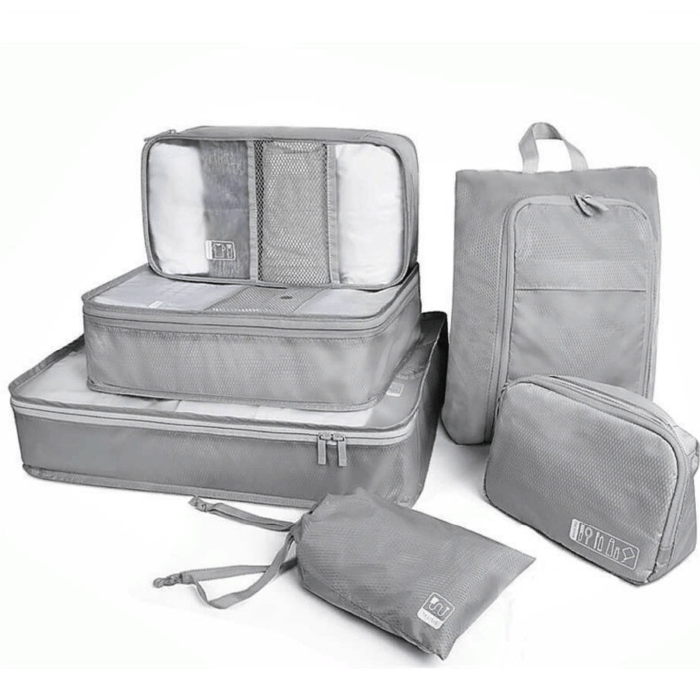Комплект органайзеров для чемодана 6 в 1 WIWU Toiletries Organizer Bag Серый