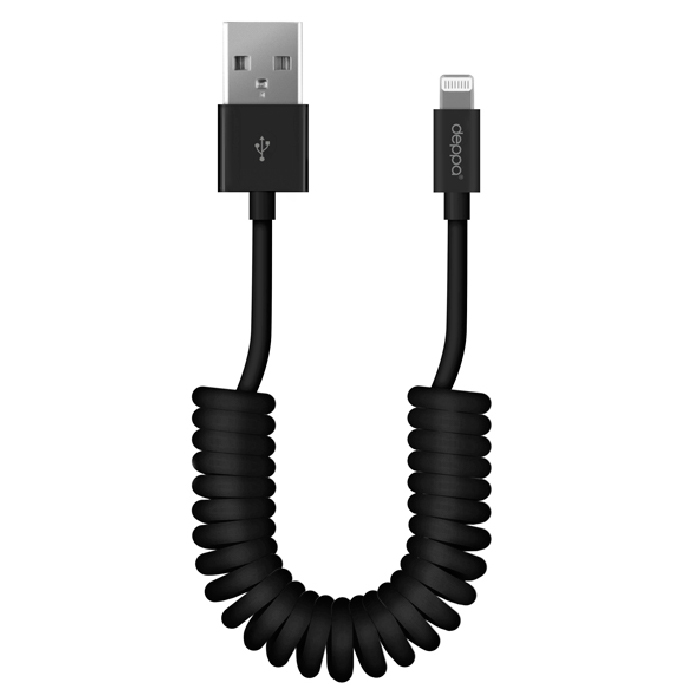 Кабель Deppa USB-8-pin для Apple, MFI, (1.5м), витой, черный