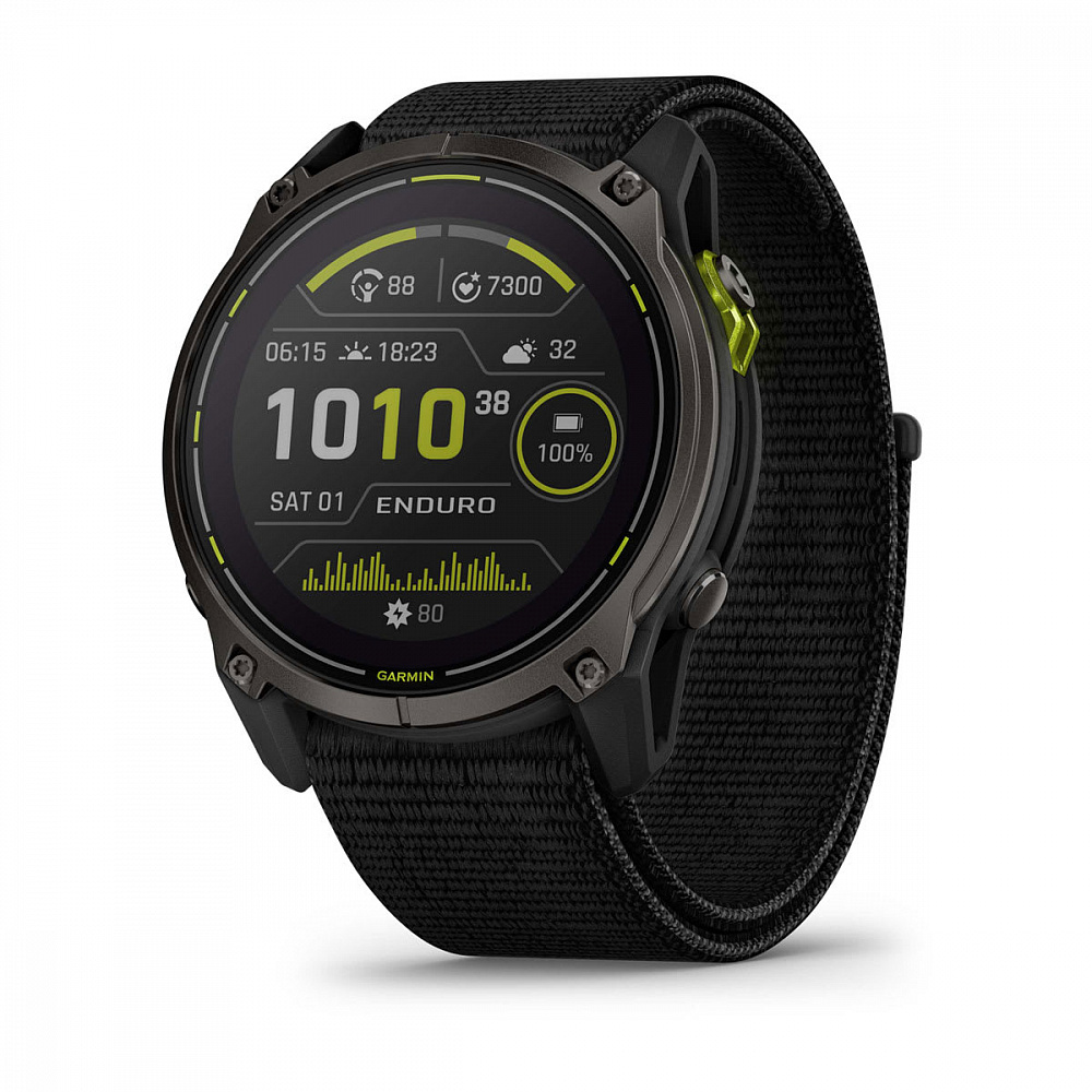 Умные часы Garmin Enduro 3 Carbon Gray Titanium Black Nylon