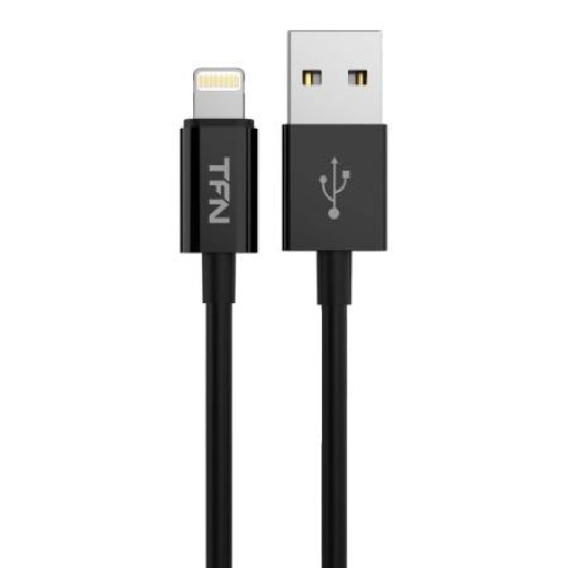 Кабель TFN USB-A - Lightning, TPE, черный, 1м