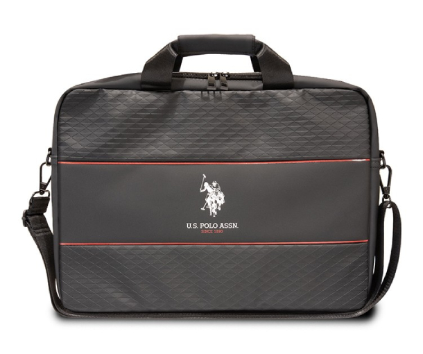 Cумка U.S. Polo для Macbook Air 15" Computer Bag Textured pattern Double Horse logo Black