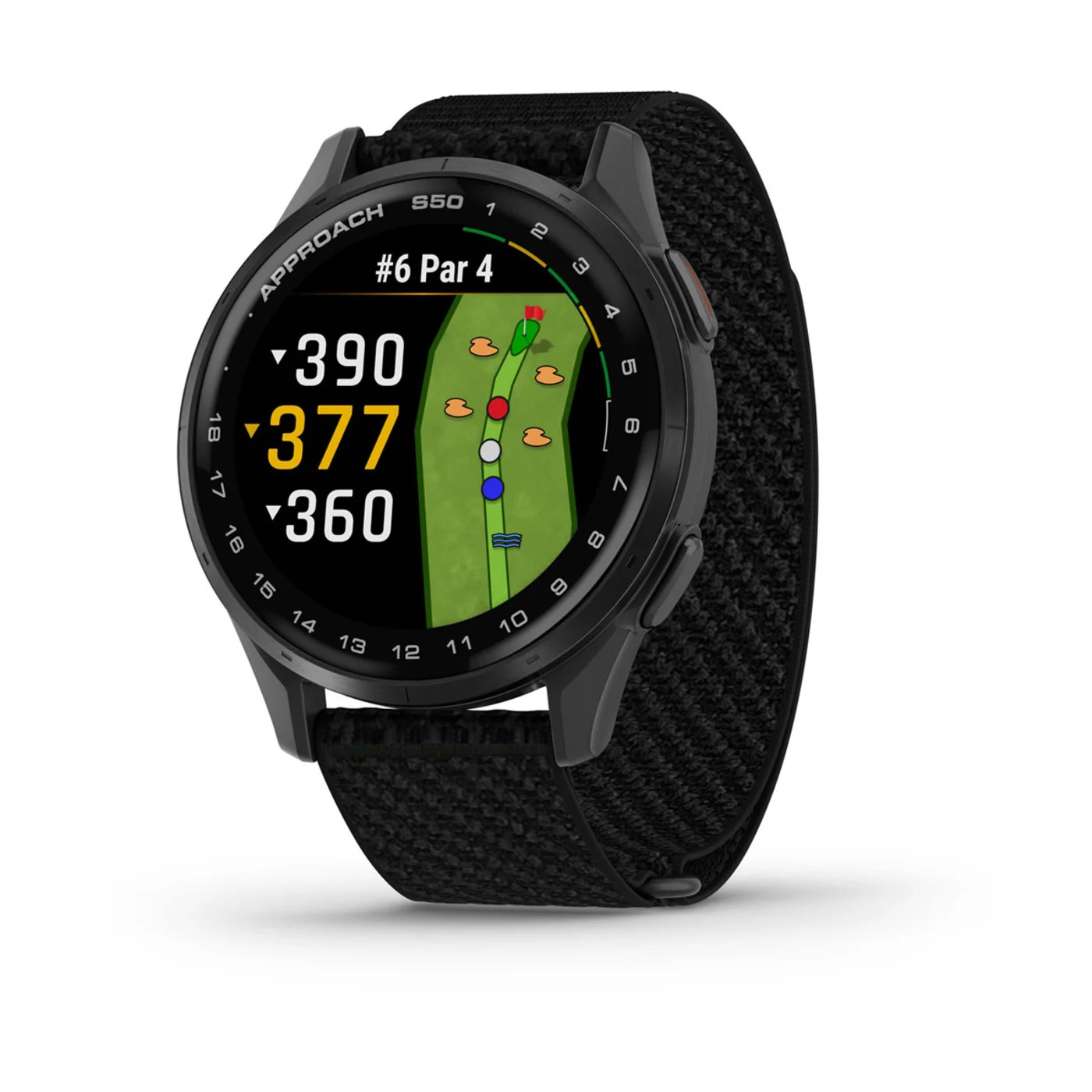Умные часы Garmin Aproach S50 43mm Slate Aluminum Bezel with Black ComfortFit Nylon Band HK