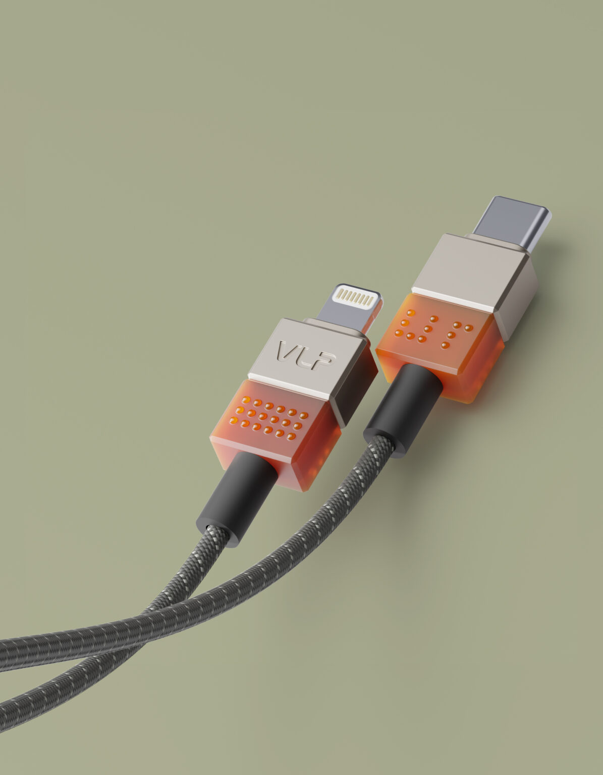 Дата-кабель VLP NEO USB-C to Lightning, 27W, 1.5м, amber gray