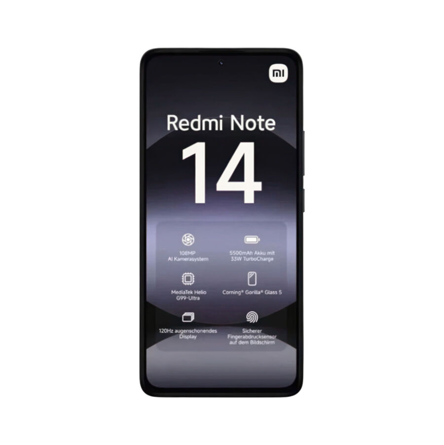 Смартфон Xiaomi Redmi Note 14 6/128Gb Midnight Black EU (no charger)
