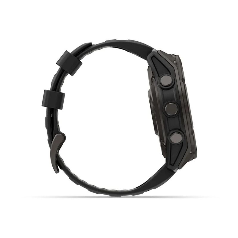 Умные часы Garmin Fenix 8 Pro 51mm, Amoled/Sapphire, Carbon Grey DLC Titanium with Black/Pebble Gray silicon Band