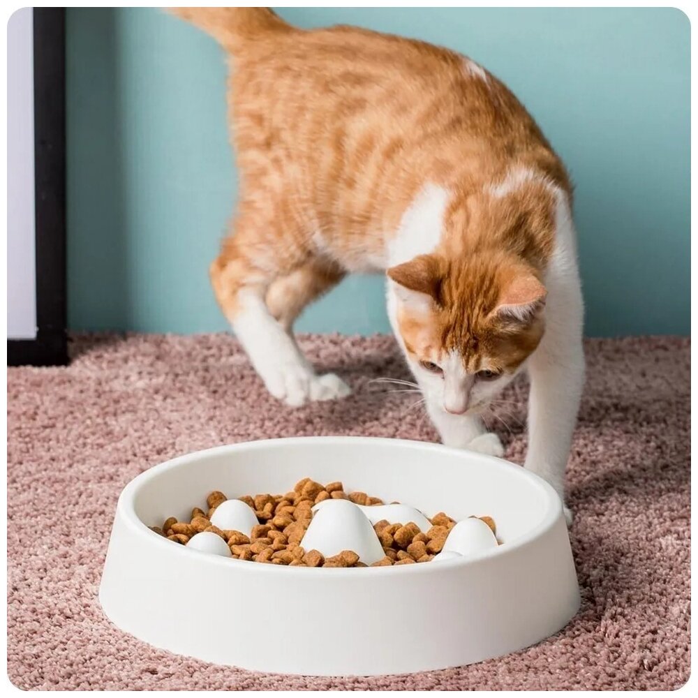 Миска для корма Xiaomi Jordan&Judy Pet Slow Bowl White