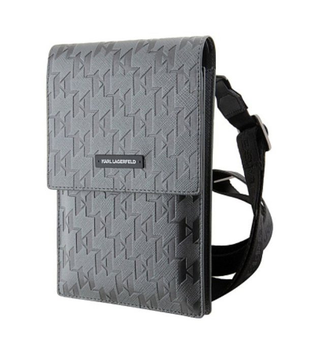 Lagerfeld для смартфонов сумка Wallet Phone Pouch Saffiano Monogram Silver
