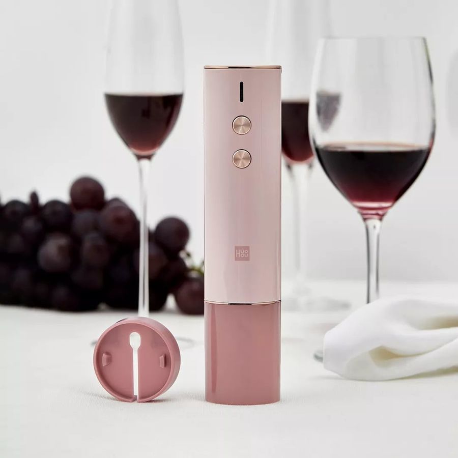 Электрический штопор Huo Hou Electric Wine Opener (розовый)