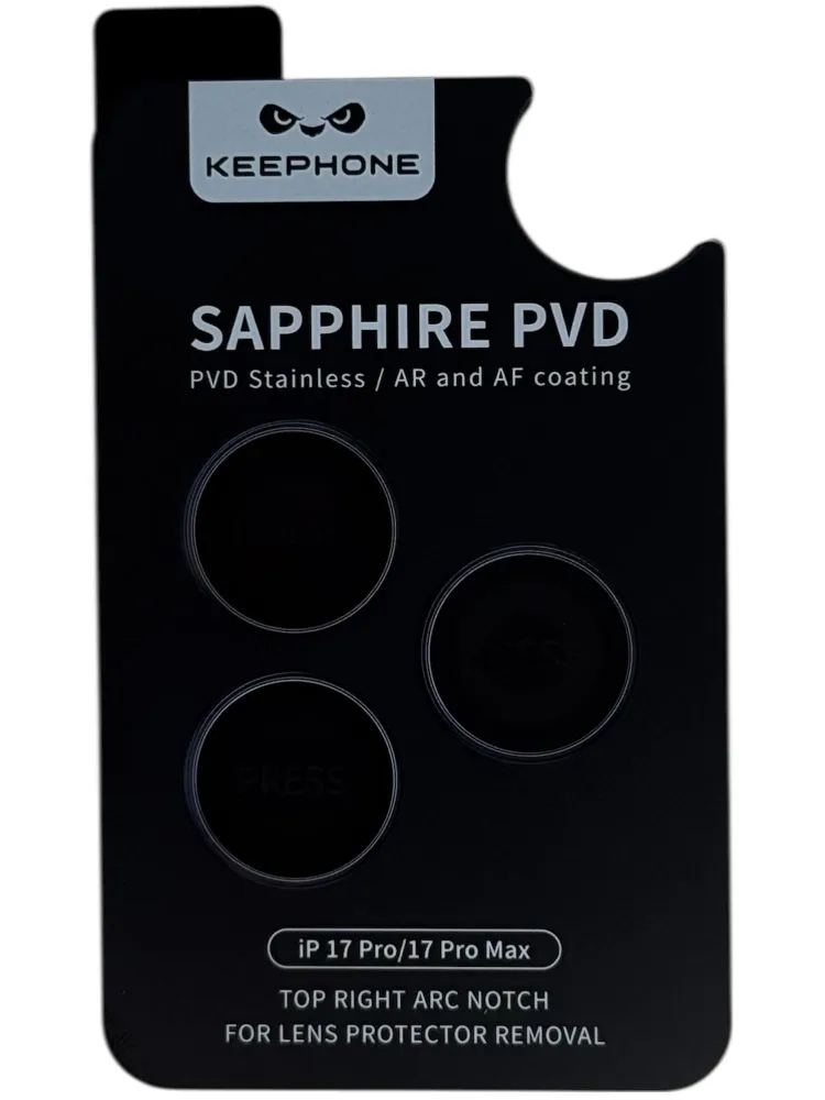 Защитные линзы Keephone SAPPHIRE PVD на камеру iPhone 17 Pro/17 Pro Max, Blue