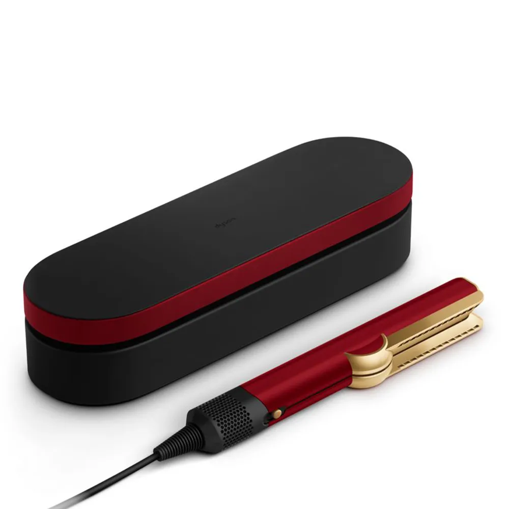Выпрямитель для волос Dyson Airstrait Straightener HT01 (Red Velvet/Gold) - Подарочный кейс для хранения