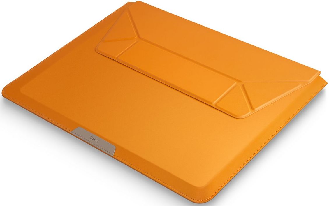 Чехол Uniq для ноутбуков 14" чехол Oslo V.2 PU leather Magnetic Laptop sleeve/foldable stand Mustard