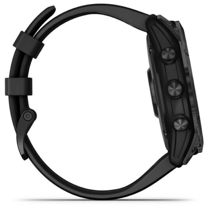 Умные часы Garmin Fenix 7X Sapphire Solar Black DLC Titanium Whit Black Band