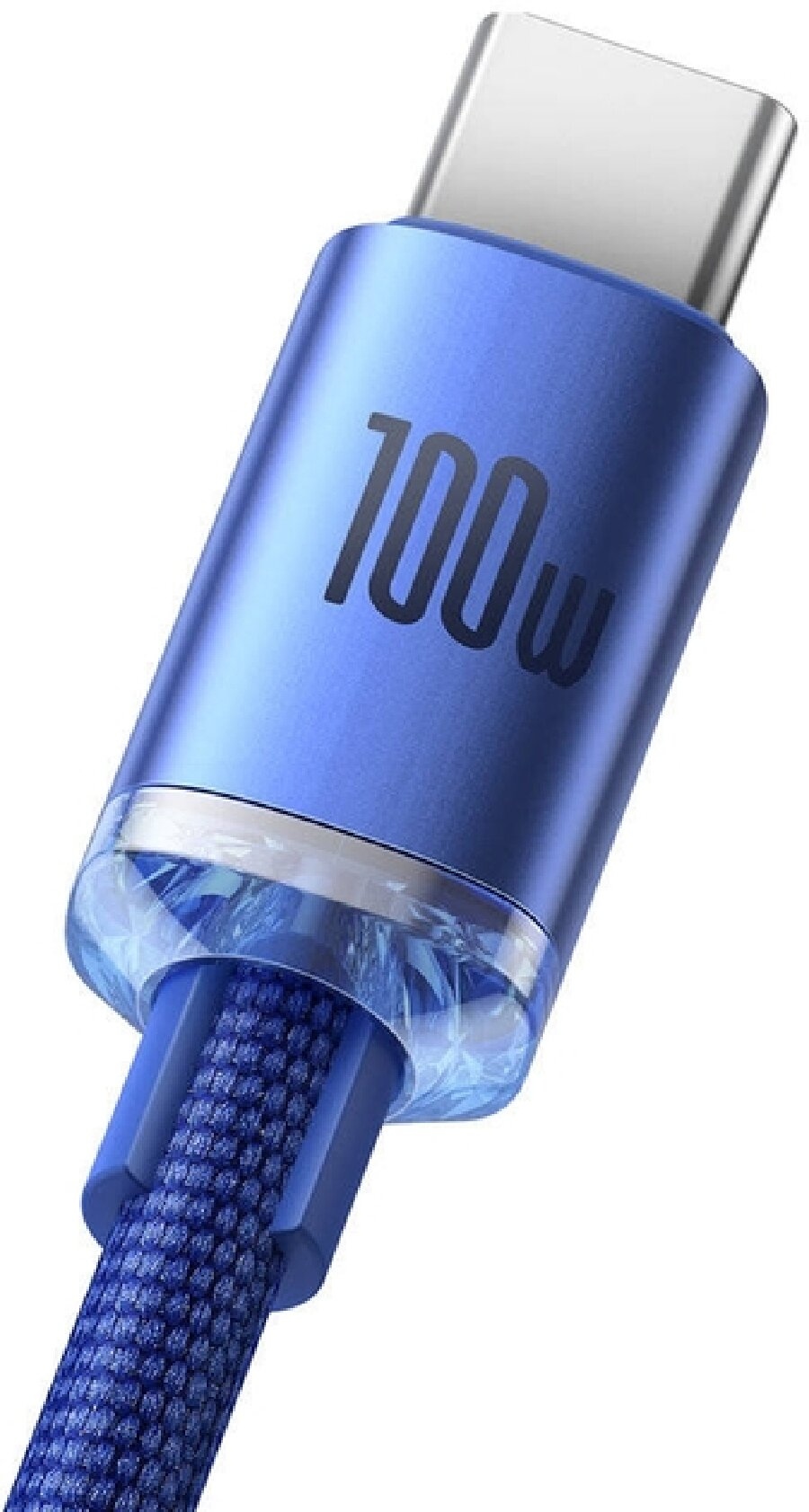 Кабель USB Baseus Crystal Shine Series Fast Charging 100W USB-A to Type-C, синий