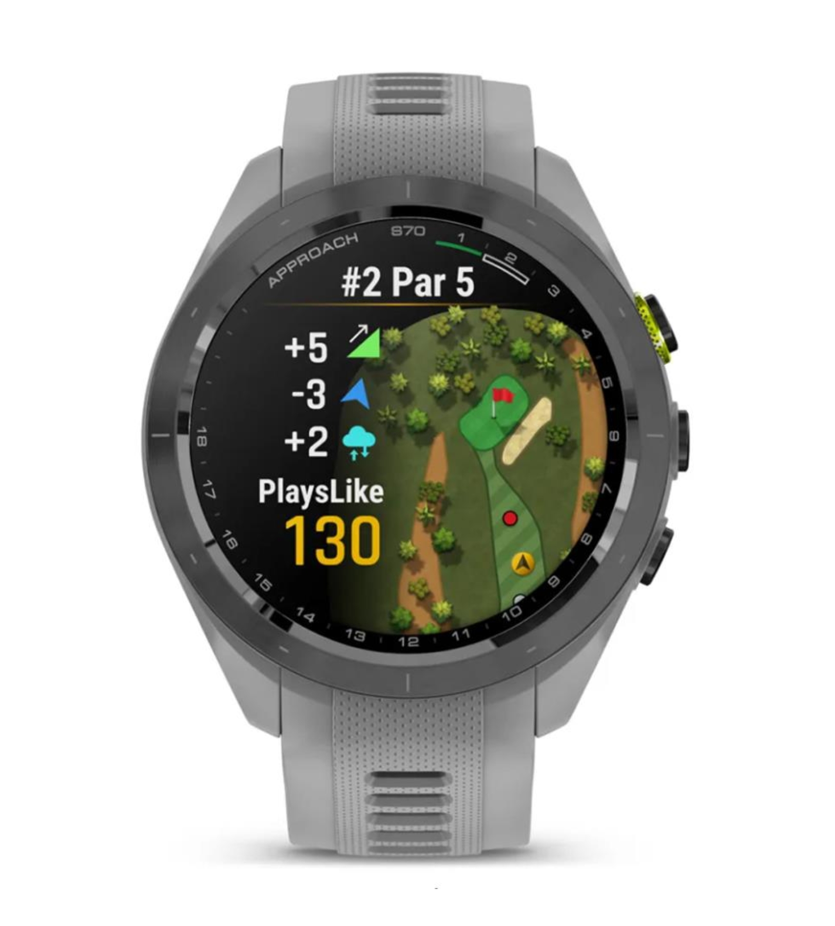 Умные часы Garmin Aproach S50 43mm Black Ceramic Bezel with Powder Gray Silicone Band