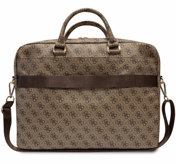Чехол Guess для MacBook 16" Sleeve 4G Stripes, коричневый