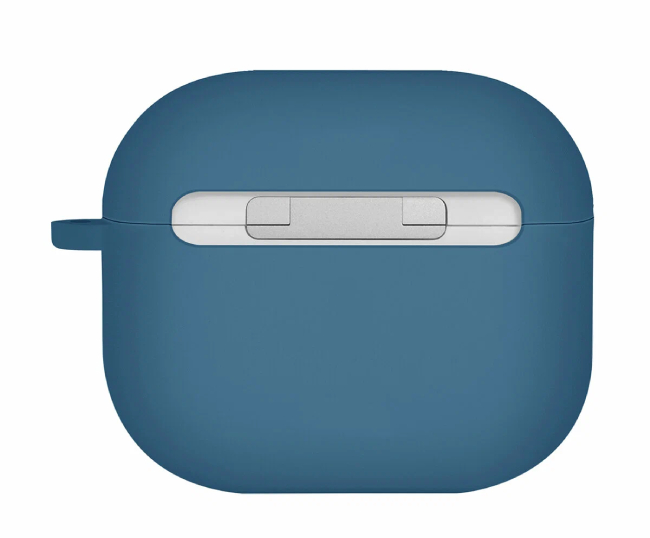 Чехол Uniq для Airpods 4 NEXO Liquid silicone +carabin +Sports ear hooks Pacific Blue