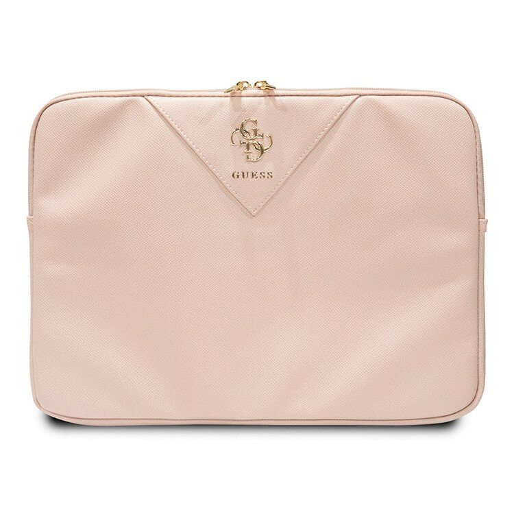 Чехол Guess для ноутбуков 13"/14" Sleeve PU Grained leather 4G metal logo with Zipper Pink