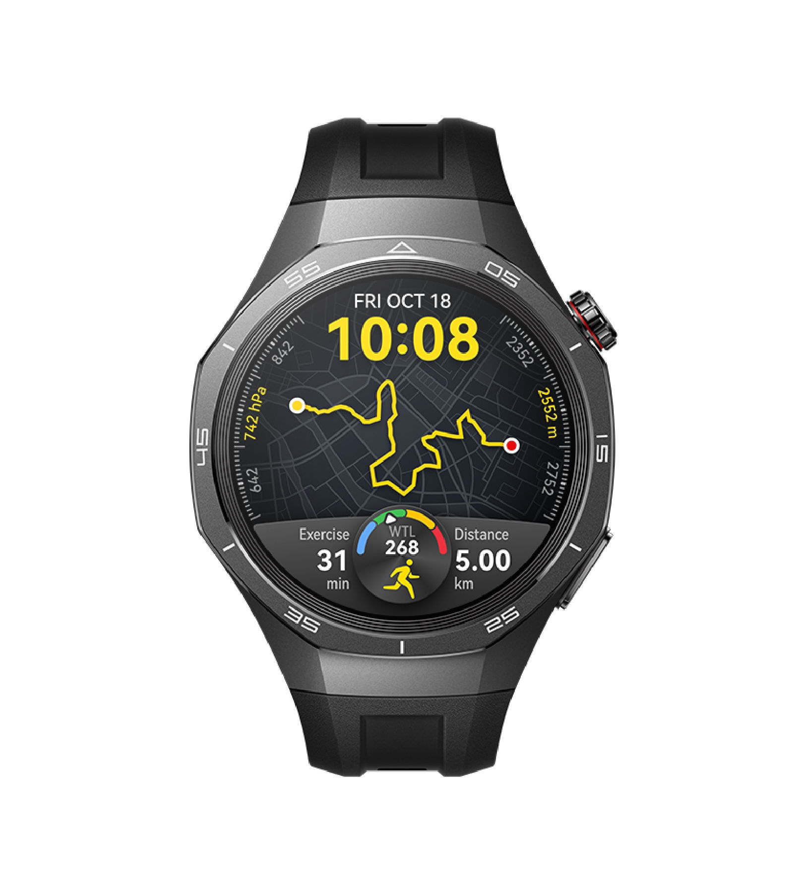 Умные часы HUAWEI WATCH GT 5 Pro, Черный ремешок из фторэластомера 46 мм