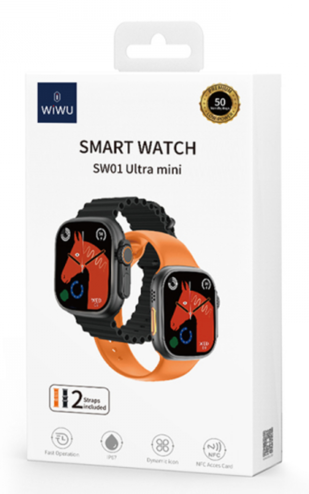 Умные часы WiWU Smart Watch Ultra Mini SW01 Black