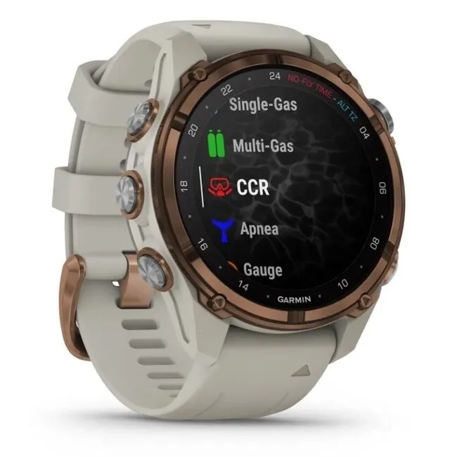 Умные часы Garmin Descent 43mm, SKF12 Titanium Bronze Bezel, PVD, Gray Silicone Band, Dive Computer
