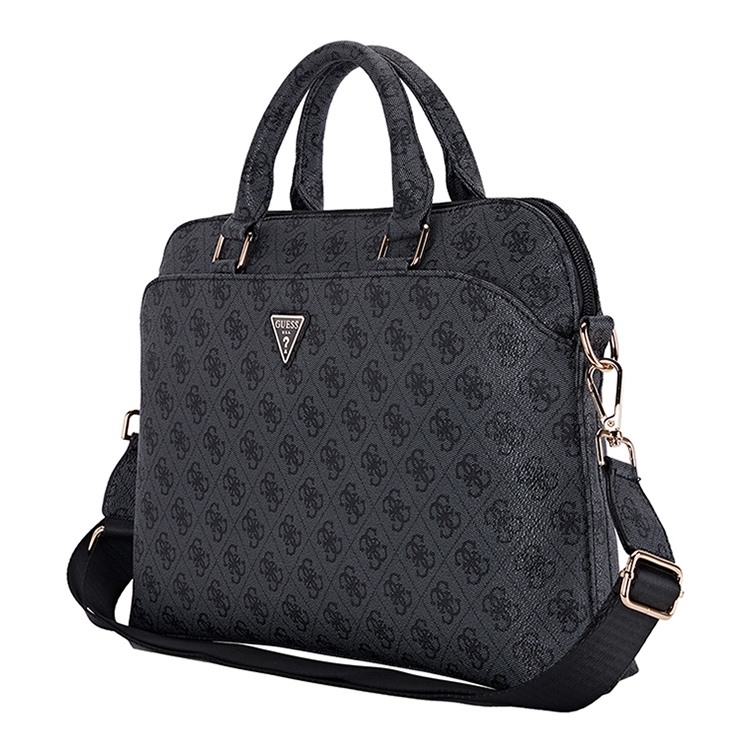 Сумка Guess для ноутбуков 15"/16" 4G Bag with Zipper pocket Triangle metal logo Black