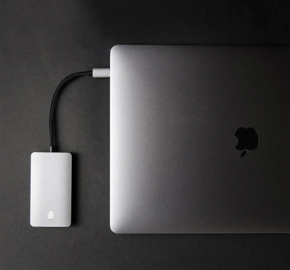 Универсальный адаптер Ubear Hub Link 7 in 1 для устройств с разъемом USB-C, серый