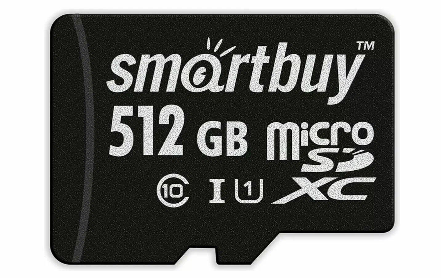 Карта памяти MicroSDXC 512GB Smart Buy Class 10 Pro UHS-I U3 (70/90 Mb/s) + SD адаптер