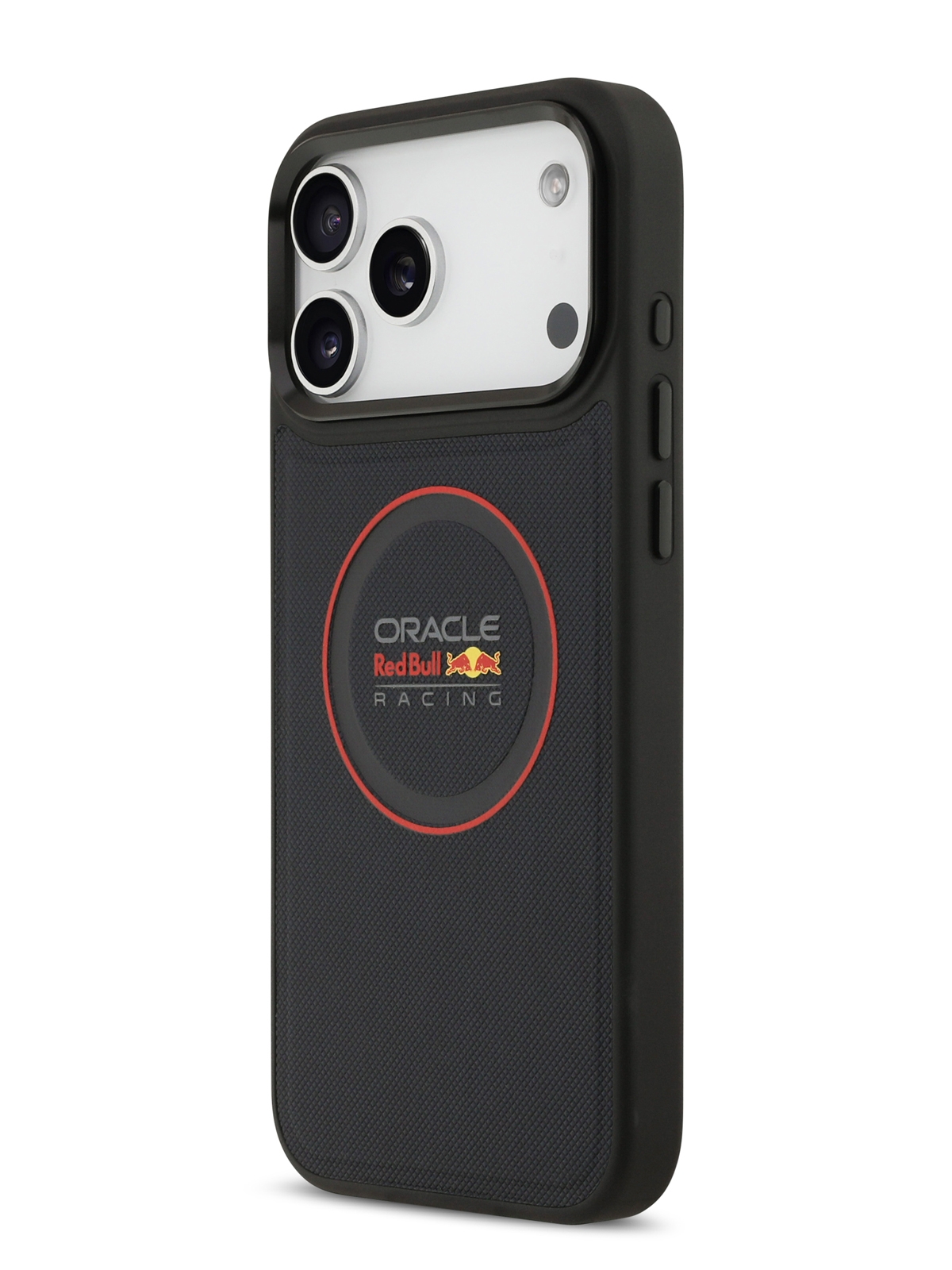 Чехол Red Bull для iPhone 17 Pro Max PU Meshed with Ring and Metal camera Hard Navy/Red (MagSafe)