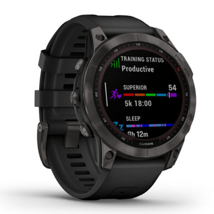 Умные часы Garmin Fenix 7 Sapphire Solar Black DLC Titanium Black Band