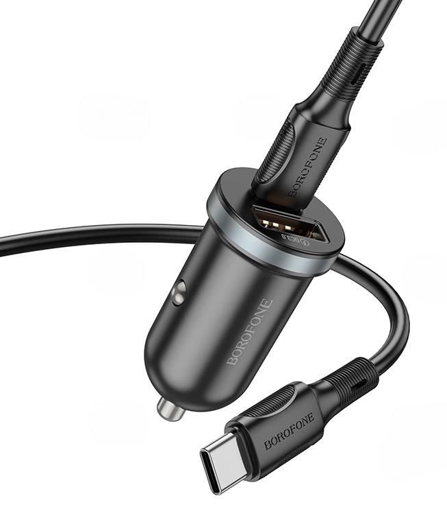 Автомобильное зарядное устройство Borofone BZ22 30W, черный