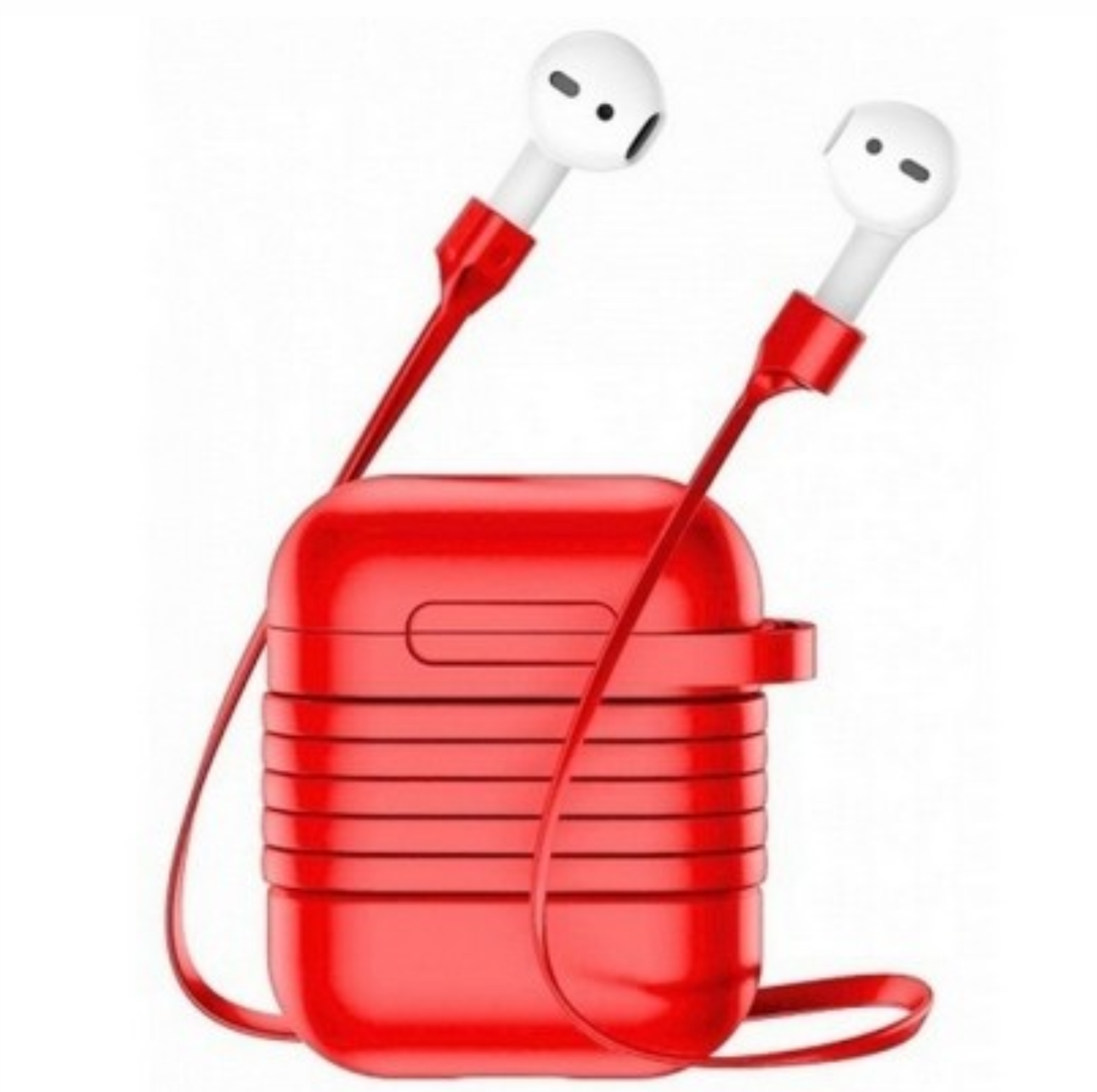 Чехол и шнурок Baseus для AirPods, красный