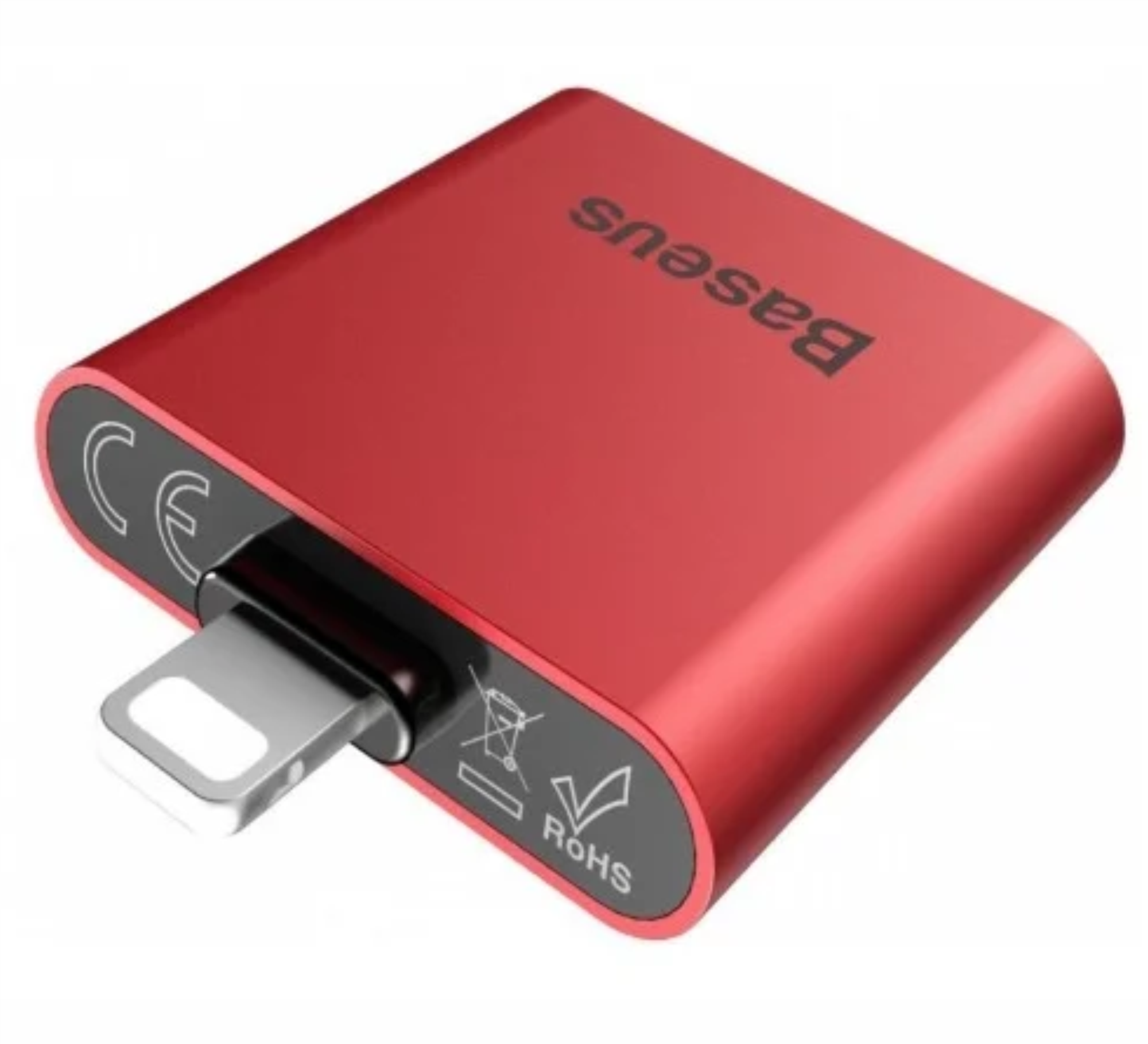 Адаптер-переходник Baseus L39 Lightning to 2x Lightning Red